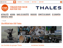Tablet Screenshot of cfdt-thales.com